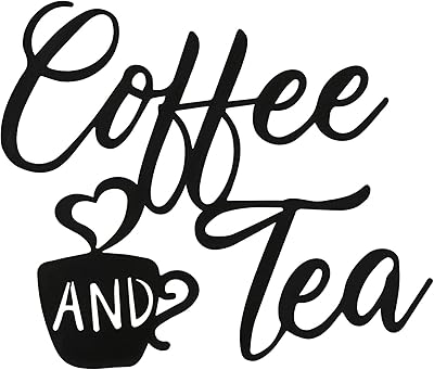 Panneau décoratif de café et de thé de cuisine avec tasses à café
