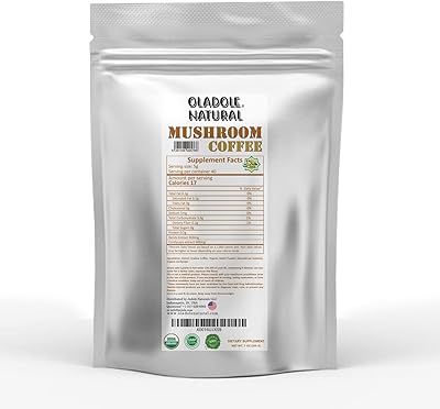 Café aux champignons naturels oladole avec cordyceps biologiques et poudre de champignons reishi