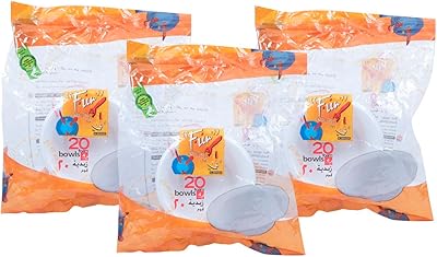 Bol en mousse thermocol jetable fun promopack 4 oz, paquet de 20 x
