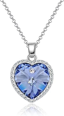 Collier plaqué or blanc sparkle loving hearts en cristaux swarovski® - 5041020, cristal