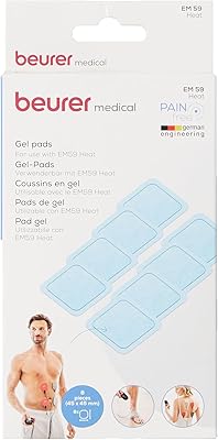 Kit de remplacement d'électrodes beurer em59, adapté pour em59 digital tens/ems avec chaleur