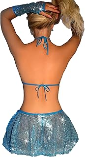 Ensemble 3 pièces jupe en similicuir à bretelles pour femme, haut court