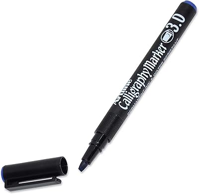 Ensemble de stylos marqueurs de calligraphie art line, 12 pièces, bleu, 3,0 mm