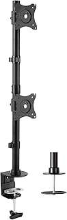 Vivo double matrice d'ordinateur verticale avec support vertical pour deux moniteurs jusqu'à 27