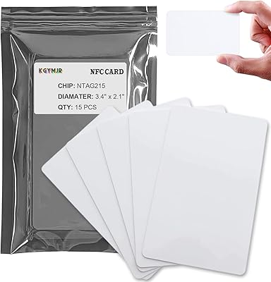 Cartes nfc imprimables kgym jr15 ntag215, carte d'identité iso vierge en pvc, puce