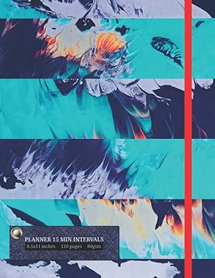 Planificateur à intervalles de 15 min : 24 heures, 2 pages par jour