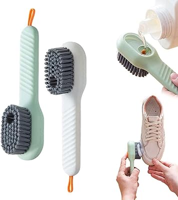 Brosse à chaussures multifonctionnelle avec boîte à liquide, brosse de nettoyage en fourrure