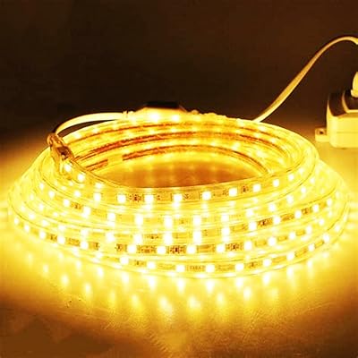 Bande lumineuse led 220 v (5 m, blanc chaud, jaune)