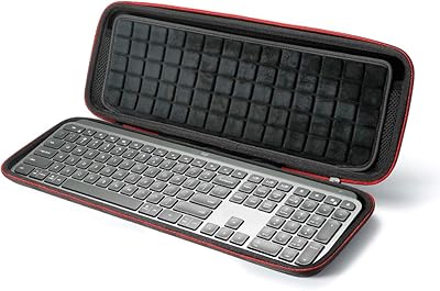 Étui rigide pour clavier lumineux sans fil avancé logitech mx keys - noir