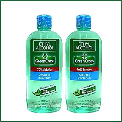 Solution d'alcool éthylique green cross 70% 500 ml - paquet de 2