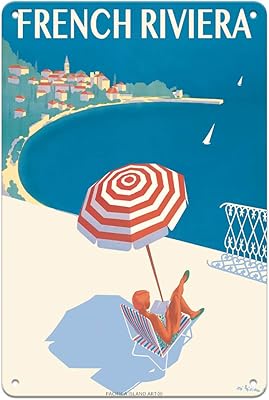 Pacifica island art french riviera - côte d'azur france - affiche de voyage