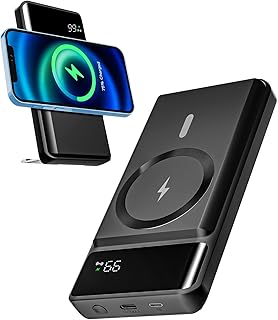 Banque d'alimentation magnétique sans fil 20 000 mah batterie externe usb