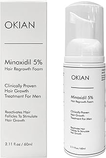 Mousse minoxidil 5%, traitement de repousse des cheveux pour des cheveux plus épais