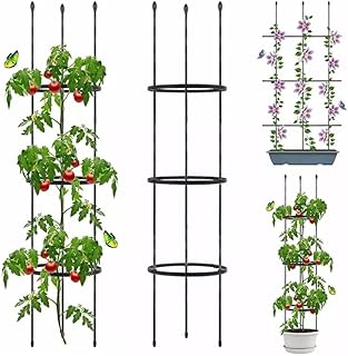 Support pour plantes grimpantes en rotin mantra avec 3 anneaux noir