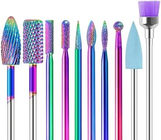 Ensemble de 10 forets à ongles miocola foret cuticules 3-32" rotatif professionnel