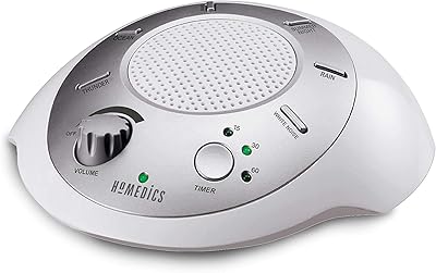 Homedics sound sleep white noise machine argent mini machine sonore de voyage