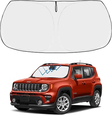 Pare-soleil pliable pour jeep renegade 2015-2022 suv, sport, latitude, limited, trailhawk, accessoires d'hiver