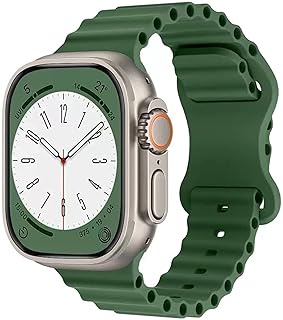 Bracelet de sport en silicone wave design compatible avec apple watch 38 mm