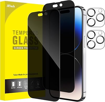 Geetech protection d'écran de confidentialité à couverture complète pour iphone 14 pro 6,1