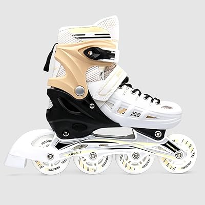 Un ensemble complet de patins à roulettes de taille réglable avec un casque