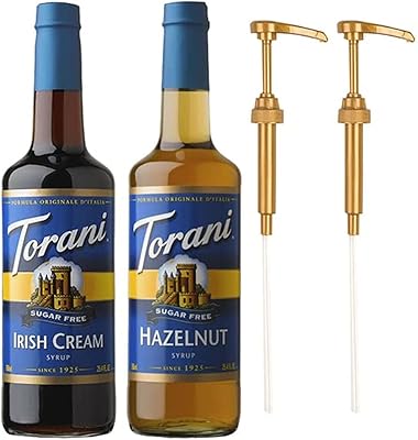 Sirop de café irlandais aromatisé à la crème de noisette sans sucre torani