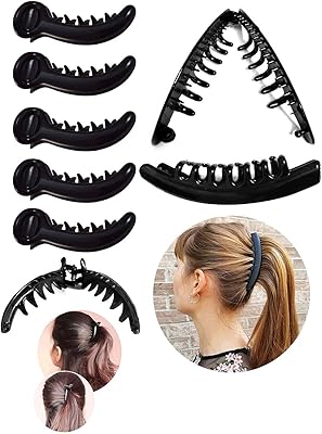 Ensemble d'accessoires pour cheveux paratguraf, paquet de 6 (taille l, noir) 5 pièces