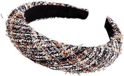 Bandeau de maquillage arugam, cerceau à cheveux, tissu en laine, large bord, ornement