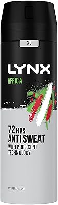 Déodorant et antisudorifique lynx africa men, 200 ml, paquet de 3