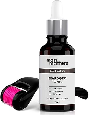 Man matters beard growth tonic 30 ml et derma roller pour hommes