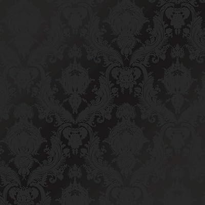 Papier peint floral amovible team pepper black damsel, 20,5" x 16,4', fabriqué aux