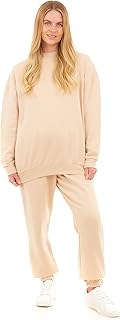 Sweat-shirt surdimensionné recyclé pour femmes, doux, confortable, décontracté, manches longues, sweat-shirt rond
