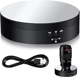 Présentoir motorisé rotatif à 360 degrés avec câble d'alimentation usb pour produits