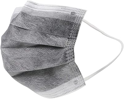 50 pièces de protection faciale jetable multicolore pour adulte à 3 couches contre