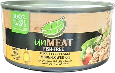 Flacons de thon sans poisson anmet à l'huile, 180 g, brun et jaune