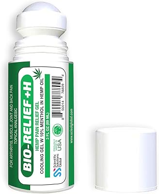 Bio relief+h gel rafraîchissant pour soulager la douleur au chanvre avec 10 %