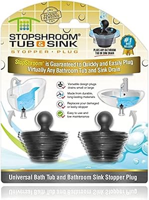 Bouchon de baignoire universel 2 pièces stopshroom pour lavabo, douche et lavabo