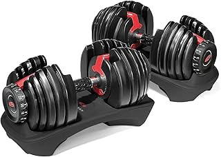 Haltères bowflex select tech 552 nh100182 lot de 2 - noir et rouge