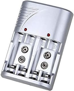 Chargeur universel rechargeable à 4 emplacements pour piles ni-mh aa ni-mh 9 v
