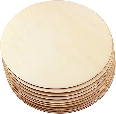 10 pièces de grignotines emboîtables, cercles en bois naturel non poli de 8