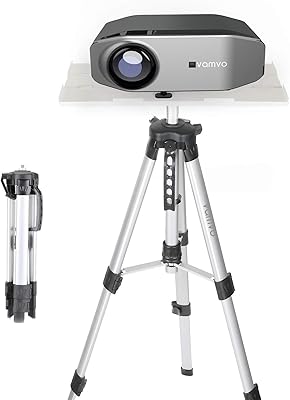Support de projecteur vamvo trépied portable avec plaque pliante support en aluminium