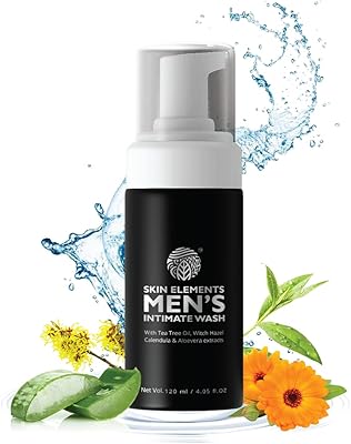 Skin elements nettoyant intime pour hommes à l'huile d'arbre à thé, nettoyant hygiénique