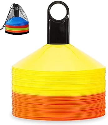 Cônes à disque épais améliorés (lot de 20) football avec sac transport