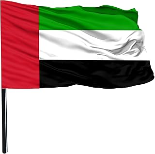 Drapeau des émirats arabes unis assortis (drapeau sur pied 90 x 60 cm)