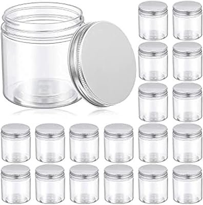 Pots en plastique voedrup 150 ml avec couvercles - 18 pièces, pots