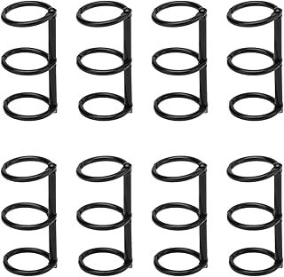 8 anneaux de dossier à 3 trous pliants en métal pour fixer