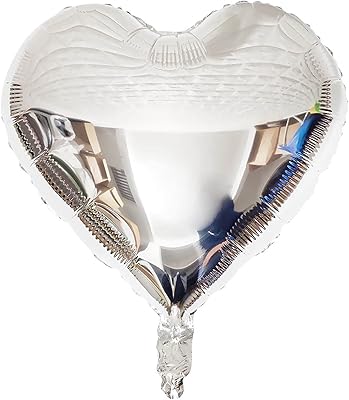 10 pièces ballons coeur argentés 18 pouces ballons mylar en forme de coeur