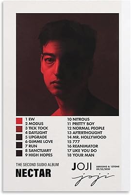 Xinyin goji poster nectar minimaliste album couverture affiche décor toile mur art affiches et impressions moderne famille chambre décoration 12 x 18 pouces (30 x 45 cm). Diaytar : Des offres irrésistibles chaque jour