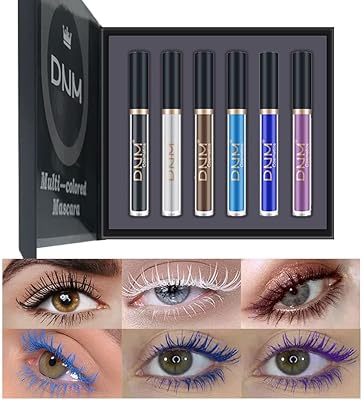 Ensemble de mascara imperméable coloré pour cils 6 couleurs pour cils volumineux