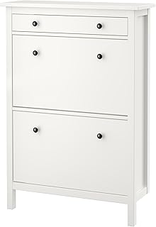 Meuble à chaussures hemnes à deux sections d'ikea, blanc