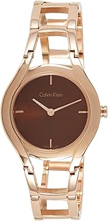 Montre décontractée calvin klein pour femme, analogique, acier inoxydable - k6r236-2k